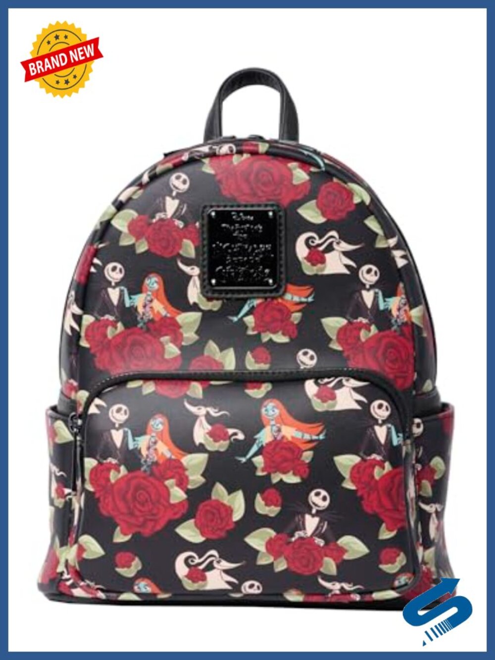 Loungefly Mini Backpack Faux Leather Nightmare Before Christmas Floral Daypack